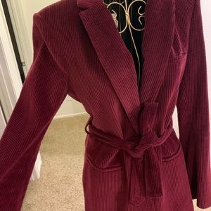 Laveer Corduroy Belted Boyfriend Blazer